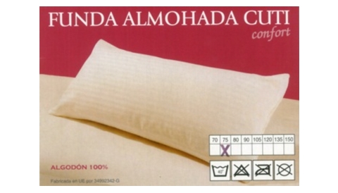 ALMOHADA DOBLE FUNDA Confort Relleno: Fibra Hueca Siliconada 100% Pol